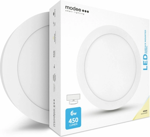 Round LED Panel Modee Smart Lighting 6 W, surface-mounted, neutral white