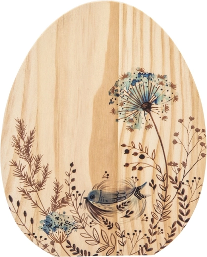 Wooden decorative egg figurine Serenity 20 cm