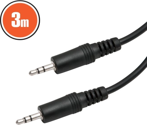 3.5 mm jack – 3.5 mm jack audio cable, 3 m, black