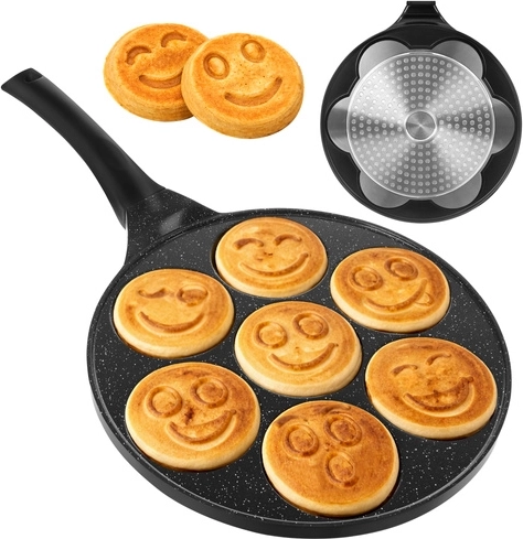 Ruhhy pan for pancakes and eggs with smiley faces 26.5 cm, non-stick, induction