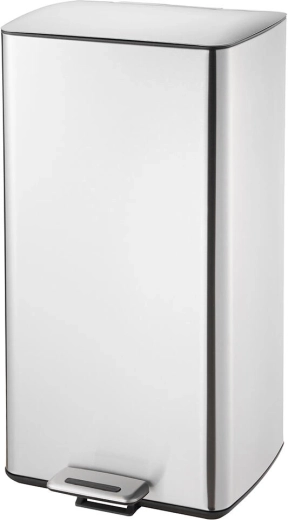 30 L Square Stainless Steel Pedal Bin with Plastic Liner