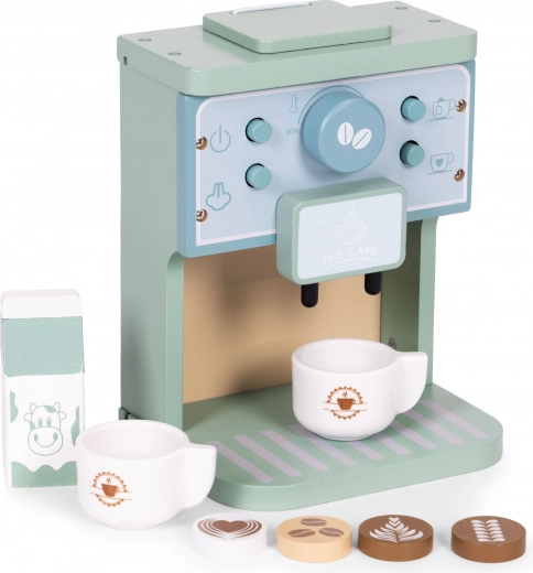 Дървена кафемашина за деца бариста сет 8 части ECOTOYS
