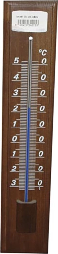 Outdoor wooden stained thermometer 32 cm