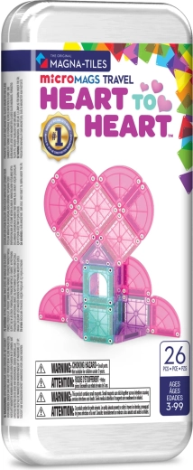 Магнитен конструктор MAGNA-TILES microMAGS пътен комплект Heart to Heart, 26 части