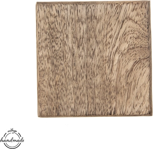 Mango wood coaster 10 × 10 cm