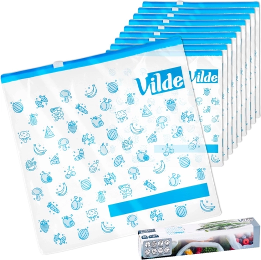 Vilde resealable food bags 27 × 26 cm, 10 pcs