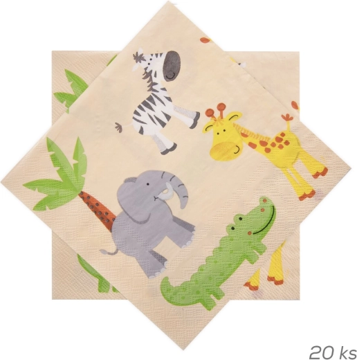 Zoo paper napkins 33 × 33 cm (20 pcs)