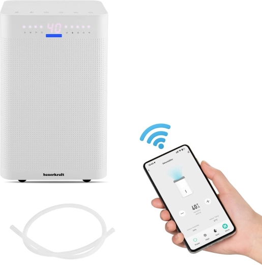 Bauerkraft dehumidifier 12 l/24 h with Wi‑Fi