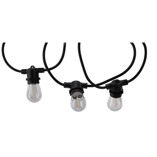 Garden light garland FILAME 10x LED E27, warm white, 10 m, IP44, 230 V