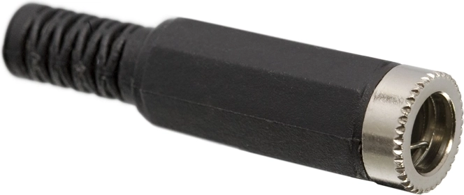 DC power connector 5.5 × 2.5 mm with strain relief
