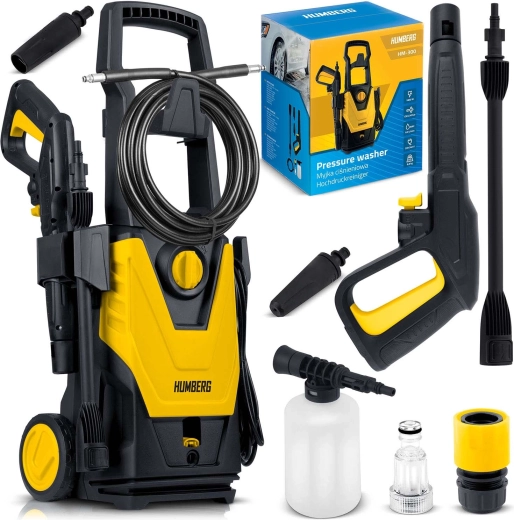 Humberg high-pressure washer 1800 W HM-300 with aluminum pump and turbo nozzle
