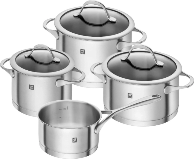 Комплект неръждаеми тенджери Zwilling Essence, 4 части