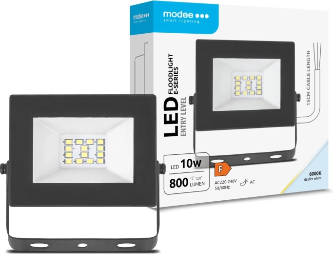 Modee LED прожектор E‑series Slim 10 W, 120°, 800 lm, студено бяла