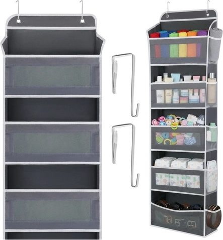 RUHHY Over-the-Door Hanging Organizer, 5 Shelves, 142 × 40 × 17 cm
