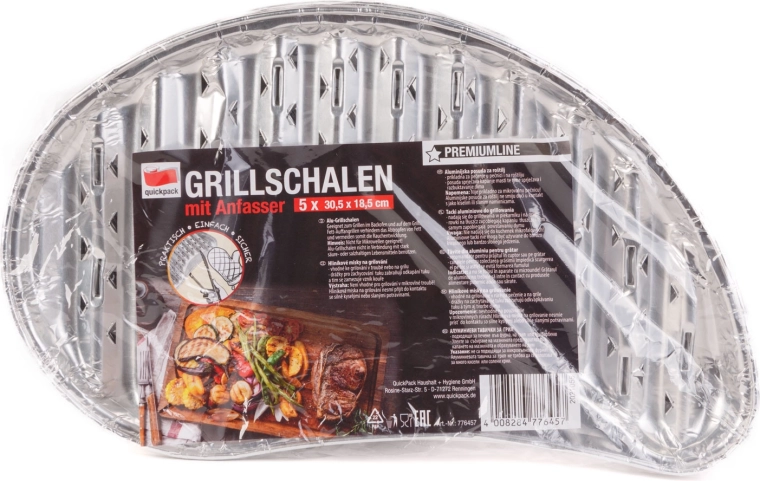 Aluminum grill trays - 5 pieces