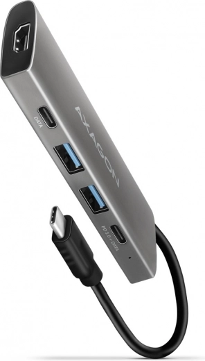 Многопортов USB хъб 5-в-1, 10Gbps, 2x USB-A + 2x USB-C + HDMI 4K/30Hz, PD 60W