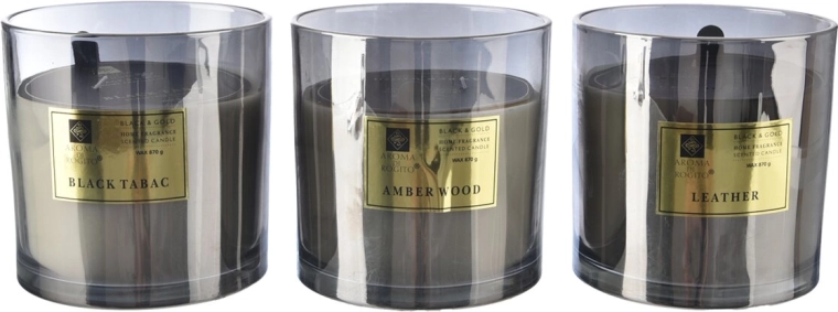 Scented candle in a glass jar 870 g (mix of 3 fragrances)