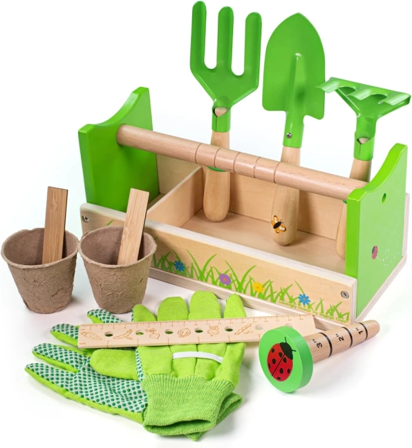 Bigjigs Toys детски градинарски комплект в преносима касетка