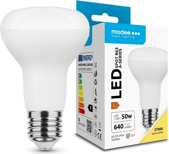 LED spotlight bulb Modee R63 7.3 W E27 640 lm warm white