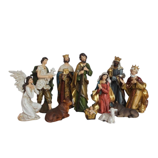 Complete nativity scene in one set