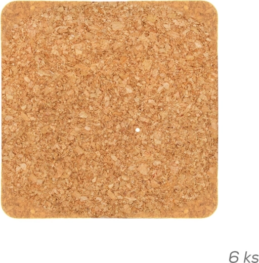 Коркови подложки 9,5 × 9,5 см (6 бр.)