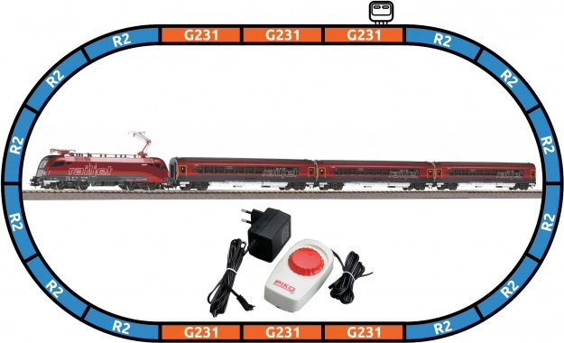Piko стартов комплект пътнически влак RAILJET ÖBB Taurus H0