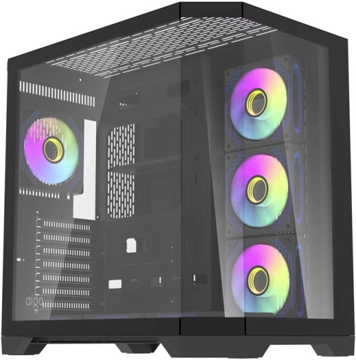 Компютърна кутия Darkflash FT418 Pro със 7 ARGB вентилатора (черна)