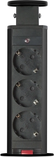 Three sockets with child protection