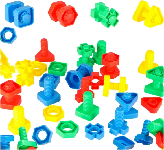 Montessori educational building set – bolts, 30 pieces