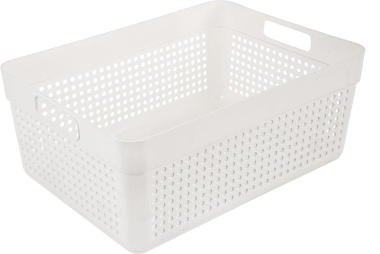 Terra White Storage Basket 32.5 × 23.5 × 14 cm