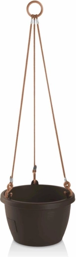 Self-watering flower box MARINA 25 brown hanging