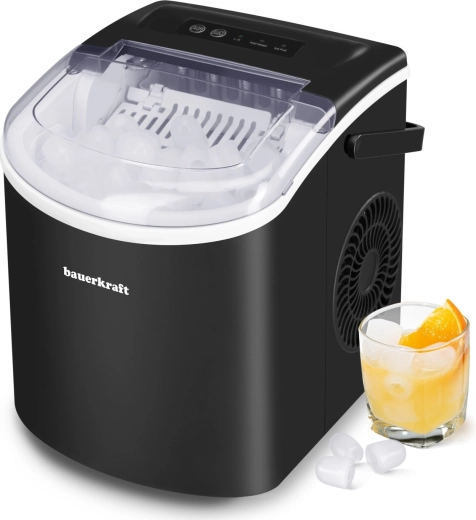 Quiet automatic ice maker Bauerkraft 12 kg/24 h black