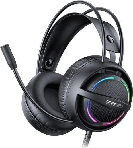 ONIKUMA X88 gaming headset with RGB lighting and microphone