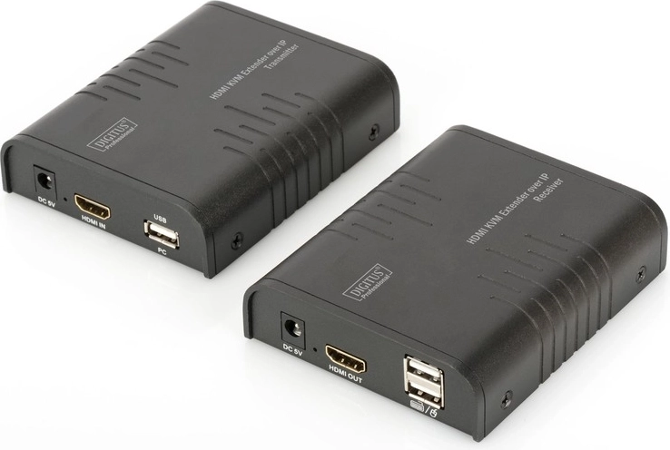 Удължител KVM (HDMI+USB) до 120 m по Cat.5e UTP или IP, 1080p FHD 60Hz, аудио