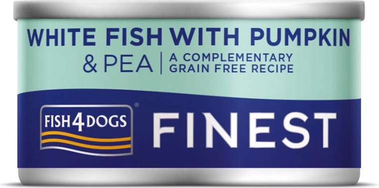 Canned dog food from white fish with pumpkin and peas 85 g
