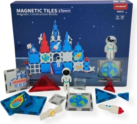 Xinbida magnetic building set with a space theme