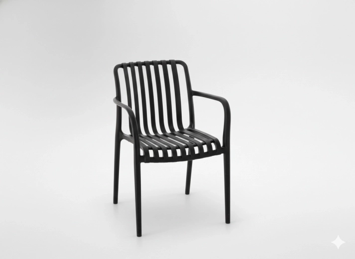 Garden chair black with UV filter