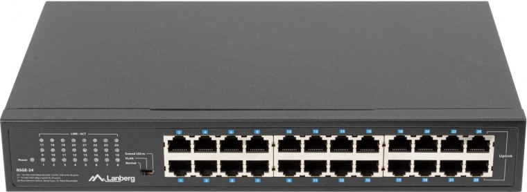 Lanberg суич 24× гигабитов Ethernet за rack