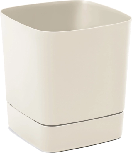 Planter with Saucer Clima 160 × 160 mm, Beige