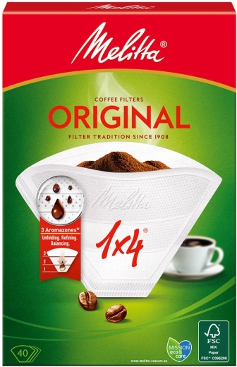 Paper coffee filters size 4 MELITTA Original (40 pcs)