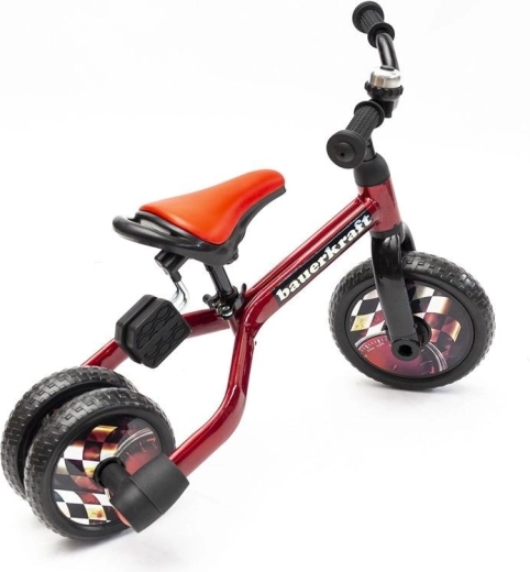 Stable three-wheel design for safe first rides