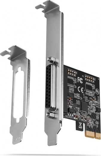 PCIe контролер с 1 паралелен порт LPT (DB25) с нископрофилна и стандартна планка