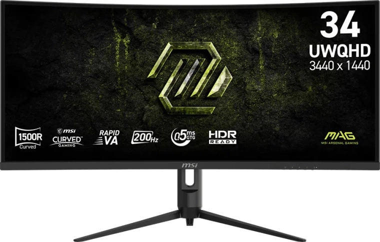 MSI MAG 342CQRF E20 извит геймърски монитор 34" UWQHD 200 Hz
