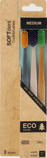 SOFTdent Soft Dent ECO четка за зъби medium 3 бр.