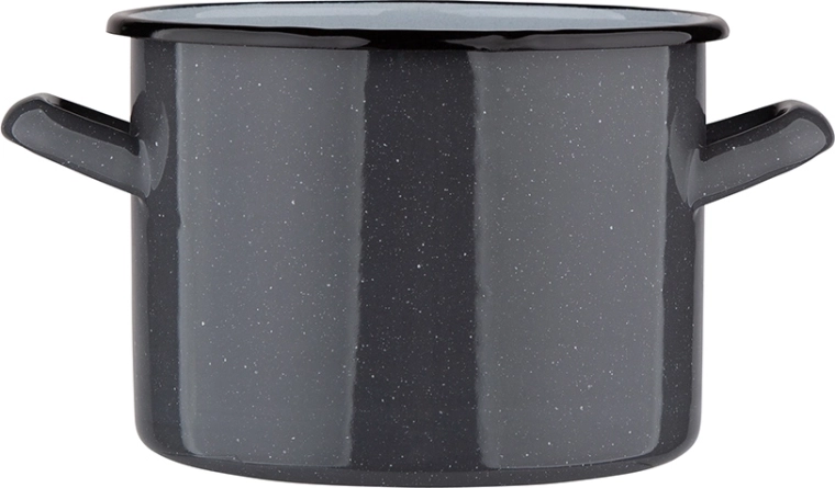 Straight saucepan 1.5 l, grey speckled, 14 cm