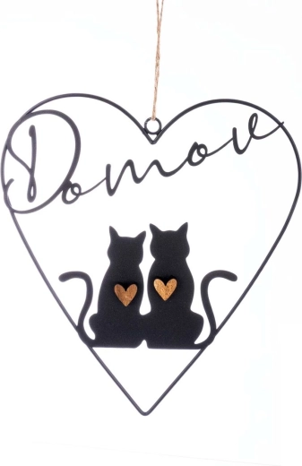Метална декорация котка DOMOV черна
