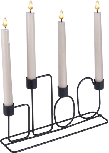 For 4 taper candles up to 2 cm in diameter
