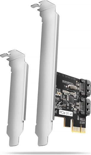 PCIe контролер 2× вътрешен SATA 6G с чипсет JMB582 SP & LP