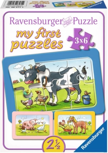 Пъзел 3x6 животинки RAVENSBURGER