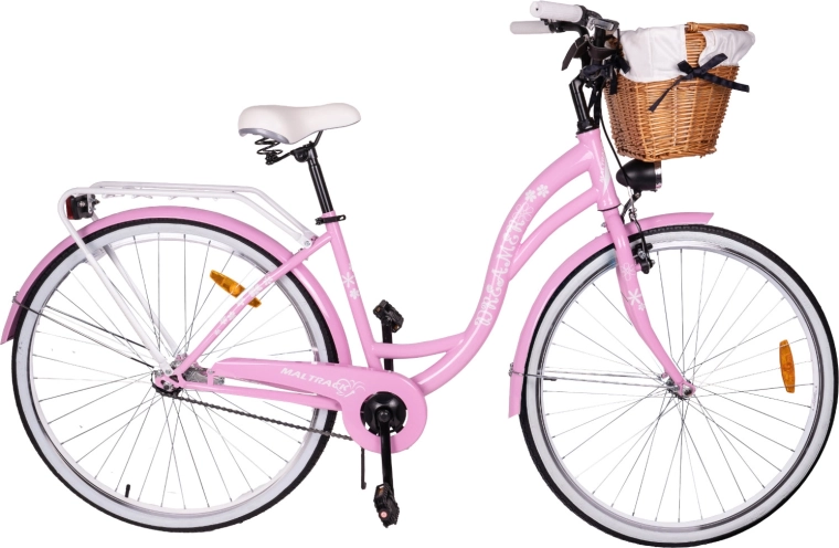 MalTrack city bike 28" singlespeed milk pink + white - 1 pc